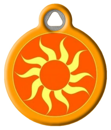 Orange Sun Pet ID Tag