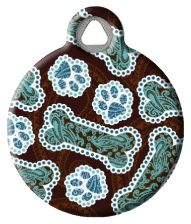 Java Paisley Dog ID Tag