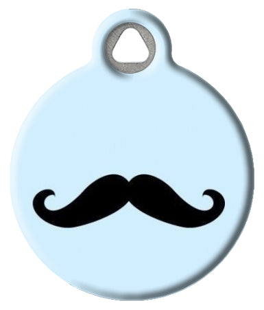 Happy Mustache Pet ID Tag