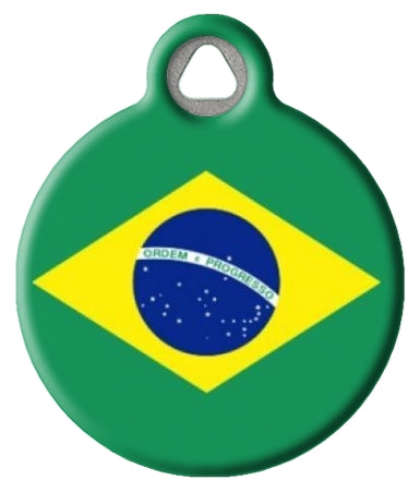 Brazil Flag Dog ID Tag