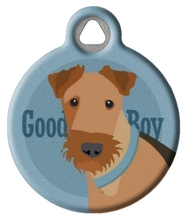 Good Boy Airedale Terrier Dog ID Tag