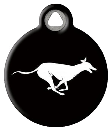 Running Greyhound Dog ID Tag