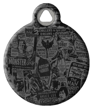 Spookshow | Black Vintage Horror Pet ID Tag