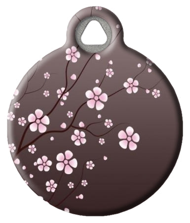 Asian Cherry Blossom Pet ID Tag