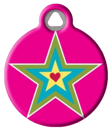 Star and Heart Pet ID Tag