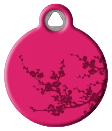 Lupine Plum Blossom Pattern Pet ID Tag