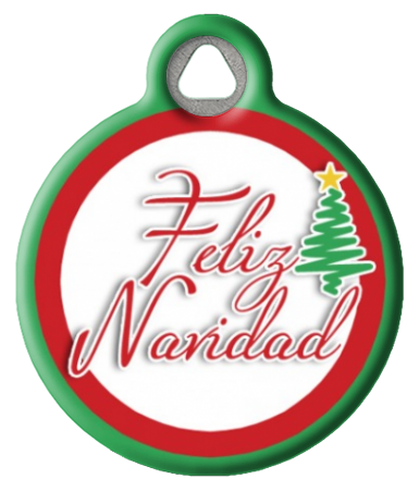 Feliz Navidad Pet ID Tag