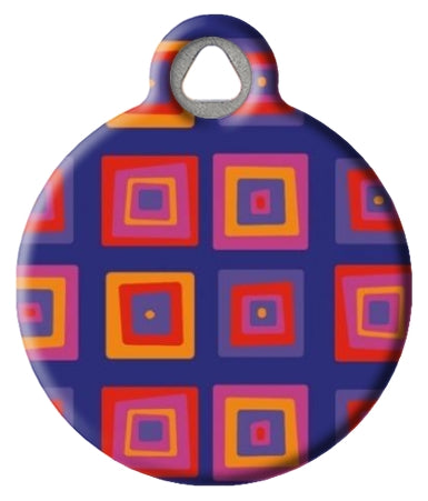 Ruby Cube Lupine Pattern Pet Identity Tag