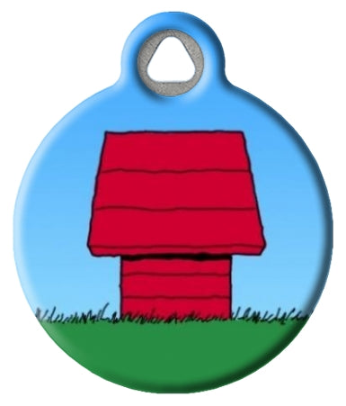 Red Dog House Pet ID Tag