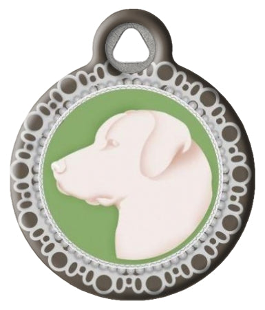 Faux Cameo Pendant Dog ID Tag