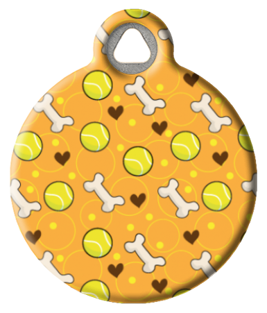 Ball and Bone Custom Dog ID Tag