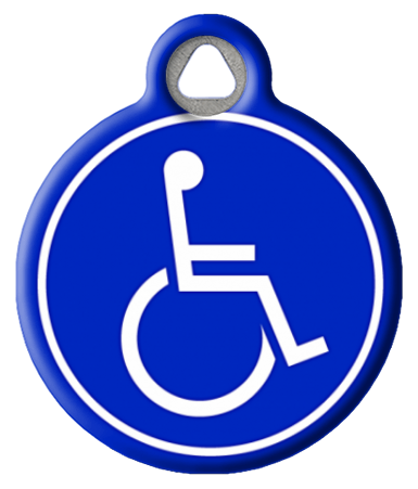 Handicap Symbol Dog ID Tag | Disability