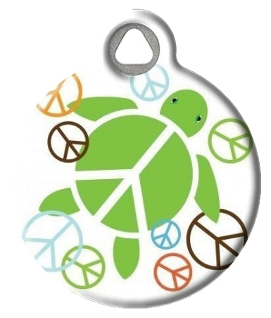 Peace Turtle Pet ID Tag