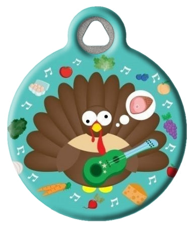 Funky Turkey Pet ID Tag