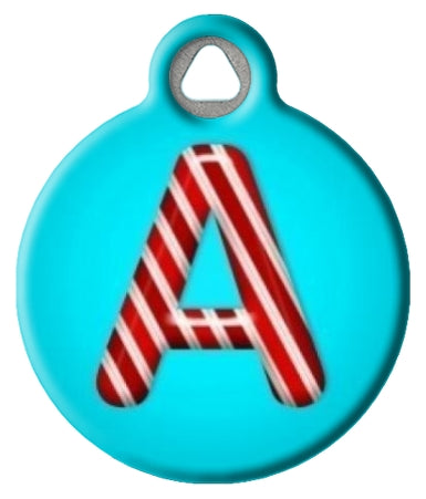 Peppermint Monogram A-Z Pet ID Tag