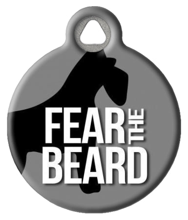 Funny Fear the Beard Dog ID Tag