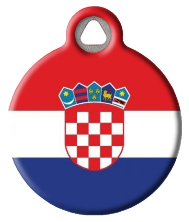 Croatian National Flag Pet ID Tag