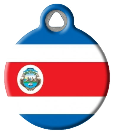 Official Flag of Costa Rica Pet ID Tag