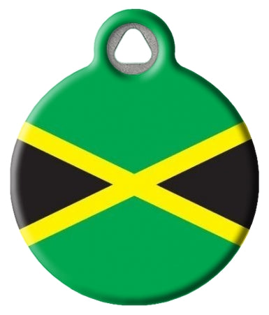 Jamaican National Flag Pet ID Tag