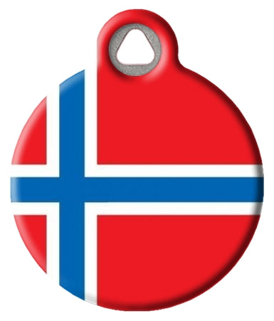 Norweigian Flag Dog or Cat ID Tag