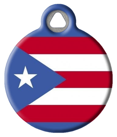 Puerto Rican Flag Pet Id Tag