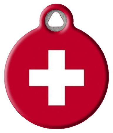 Swiss Flag Pet ID Tag