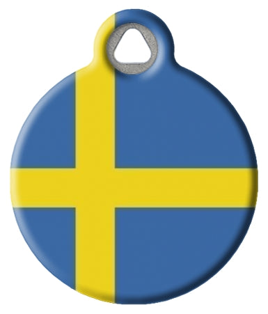 Flag of Sweden Custom Pet ID Tag