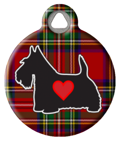 Tartan Scottie Dog ID Tag