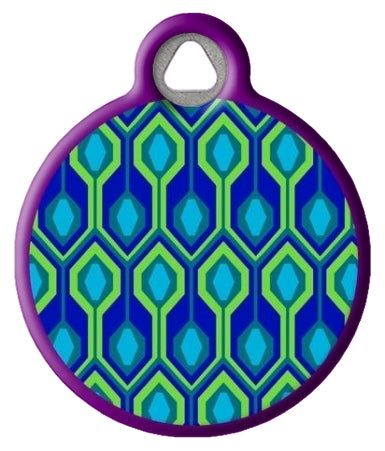 Lupine Pattern Rain Song Pet ID Tag