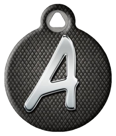 Chrome Monogram A-Z Pet ID Tag