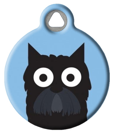 Scottish Terrier Dog ID Tag - Blue