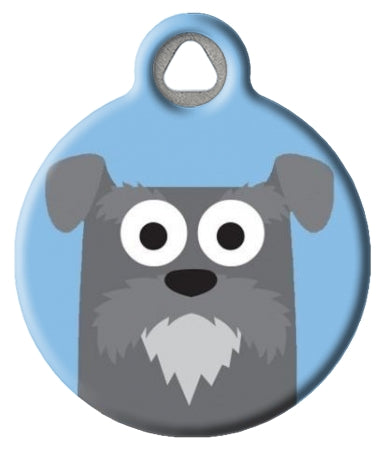 Schnauzer Dog Tag - Blue