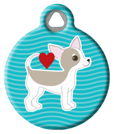 Chihuahua Pup Love Dog ID Tag