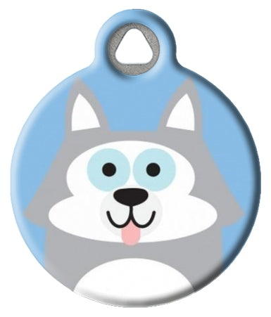 Husky Dog Tag - Blue