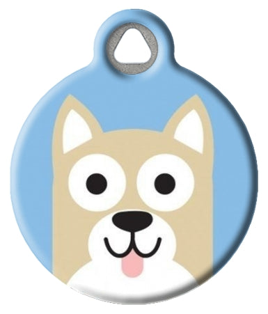 Corgi Dog ID Tag - Blue