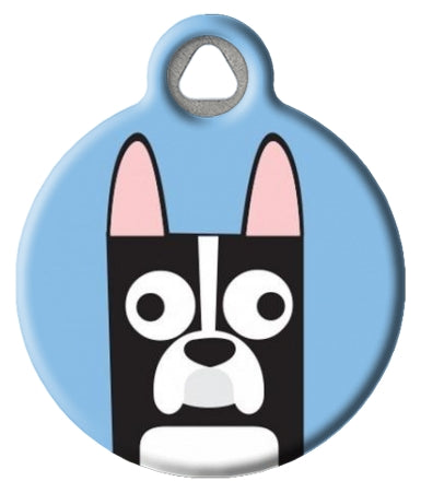 Boston Terrier Boy Dog ID Tag