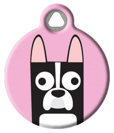 Boston Terrier Dog ID Tag - Girl