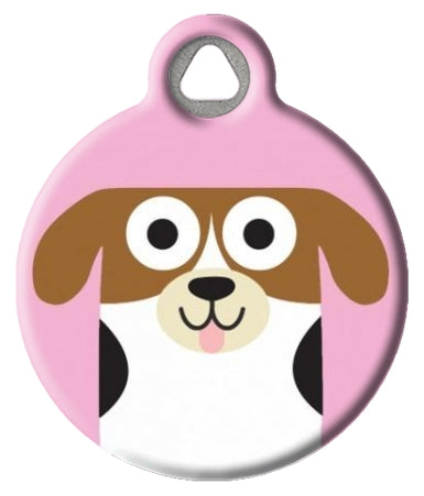 Beagle Dog Tag - Pink