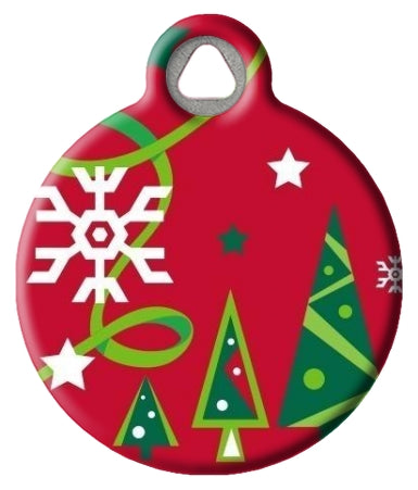 Lupine Pattern: Christmas Cheer, Pet ID Tag