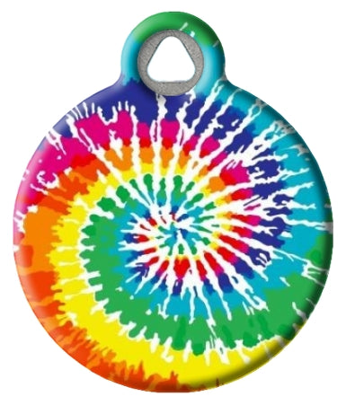 Tie Dye Rainbow Pet ID Tag