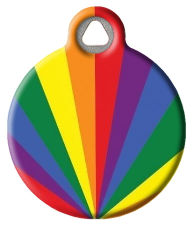 Pride Sunburst Gay Pride Pet ID Tag