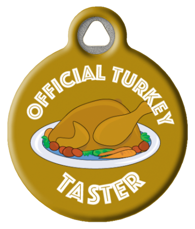 Official Turkey Taster Pet ID Tag