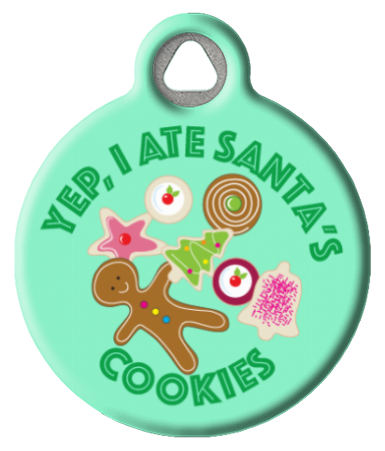 Christmas Cookie Fiend Pet ID Tag