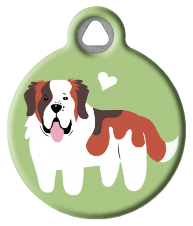 Saint Bernard Personalized Dog ID Tag