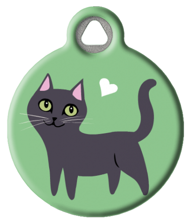 Black Kitty Cat Tag