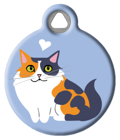 Calico Kitty Cat ID Tag