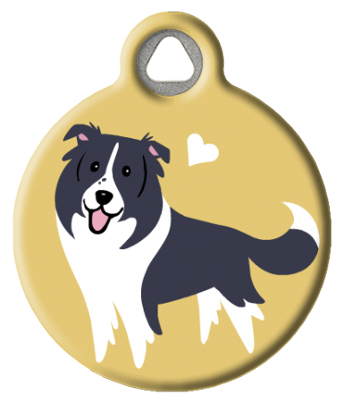 Border Collie Dog ID Tag