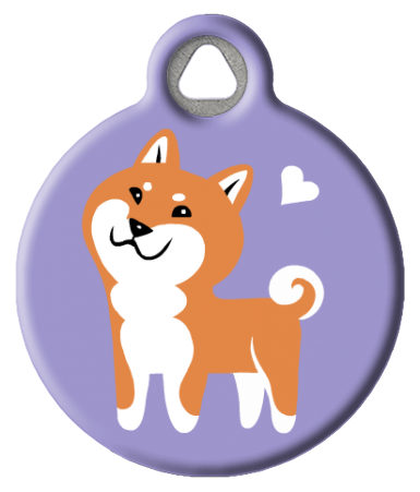 Cute Shiba Inu Personalized Dog Tag