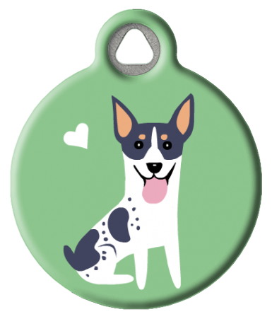 Cute Rat Terrier Dog ID Tag