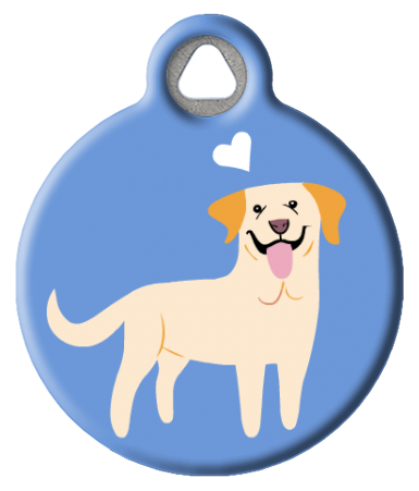 Yellow Labrador Dog Tag